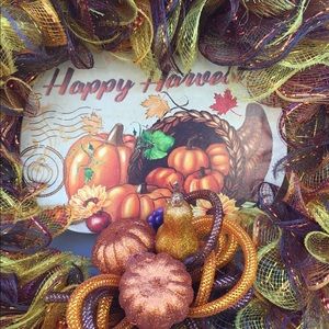 Handmade Happy Harvest Wreath